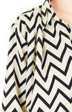 Chevron City Pursuit Blouse - Vanilla