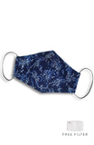 Chinoiserie Sakura Pure Cotton Face Mask - Azure Blue
