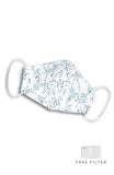 Chinoiserie Sakura Pure Cotton Face Mask - Porcelain White