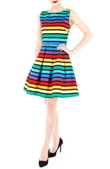 Christmas Candy Cane Flare Dress