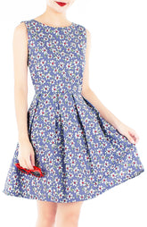 Christmas Winter Posy Flare Dress