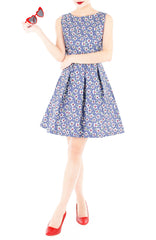 Christmas Winter Posy Flare Dress