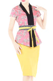 Chrysanthemum in Grandeur Mei Kebaya with Obi Belt