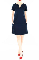 Classic Chic Lily Shift Dress - Midnight Blue