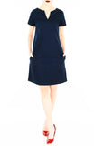 Classic Chic Lily Shift Dress - Midnight Blue