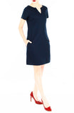 Classic Chic Lily Shift Dress - Midnight Blue