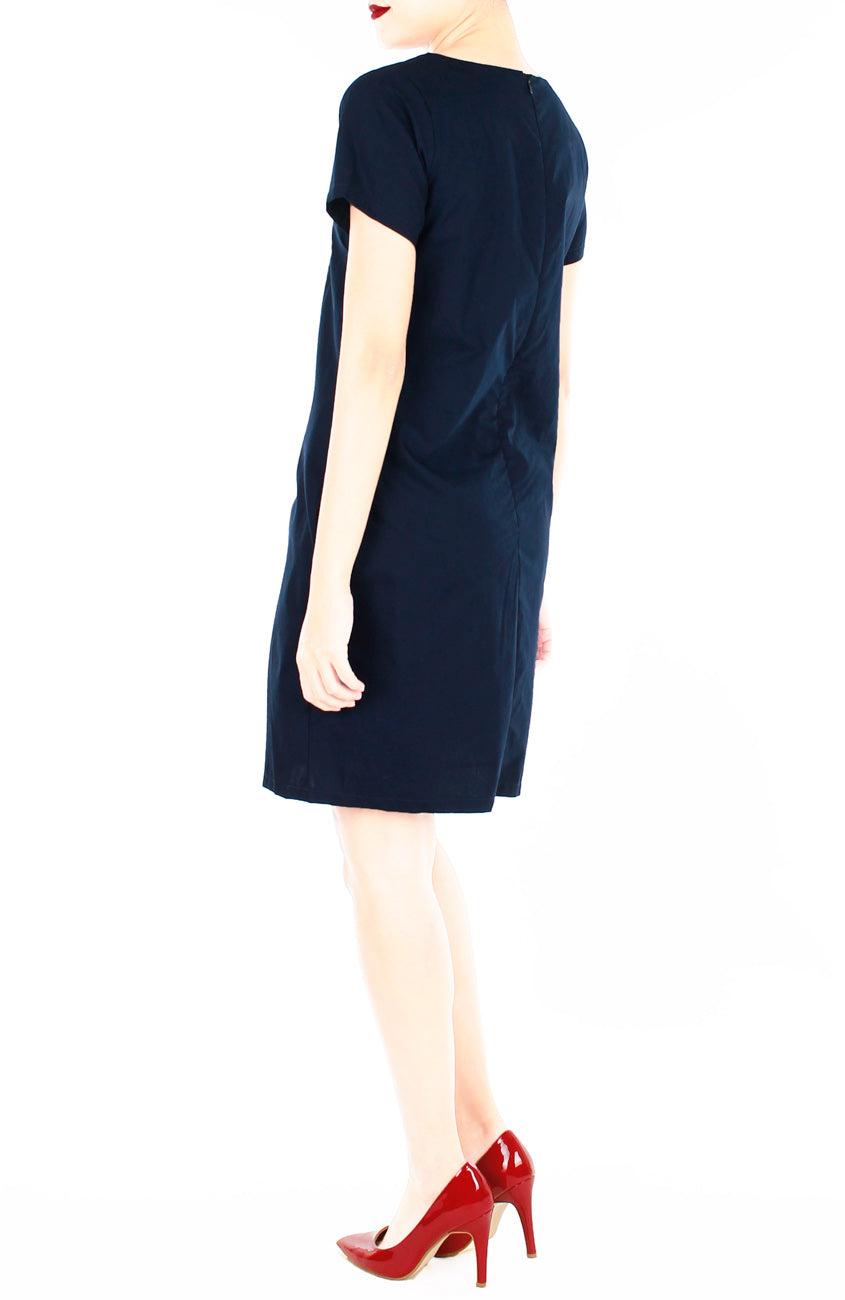 Classic Chic Lily Shift Dress - Midnight Blue