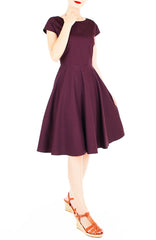 Classic Weekender Flare Tea Dress - Mulberry