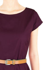 Classic Weekender Flare Tea Dress - Mulberry