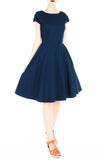 Classic Weekender Flare Tea Dress - Riviera Blue
