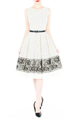 Conservatory Lace Reception Flare Midi Dress