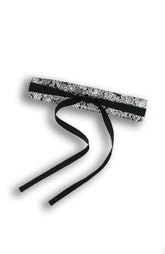 Contemporary Obi Belt - Black Chantilly