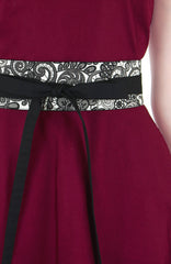 Contemporary Obi Belt - White Chantilly