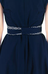 Contemporary Obi Belt - Midnight Seigaiha