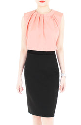 Creative Leadership High Neck Blouse - Rose Pink