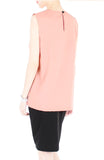 Creative Leadership High Neck Blouse - Rose Pink
