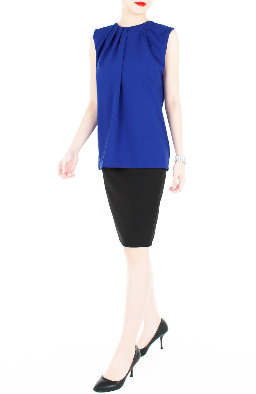 Creative Leadership High Neck Blouse - Ultramarine