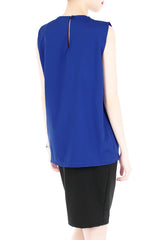 Creative Leadership High Neck Blouse - Ultramarine