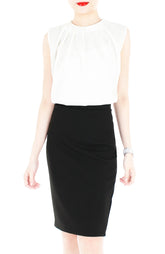 Creative Leadership High Neck Blouse - White