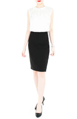 Creative Leadership High Neck Blouse - White