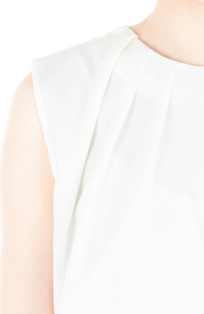 Creative Leadership High Neck Blouse - White