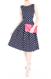 Dance Floor Date Flare Midi Dress in Dots