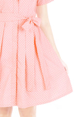 Darling Dots Anna Shirtdress - Peach Pink