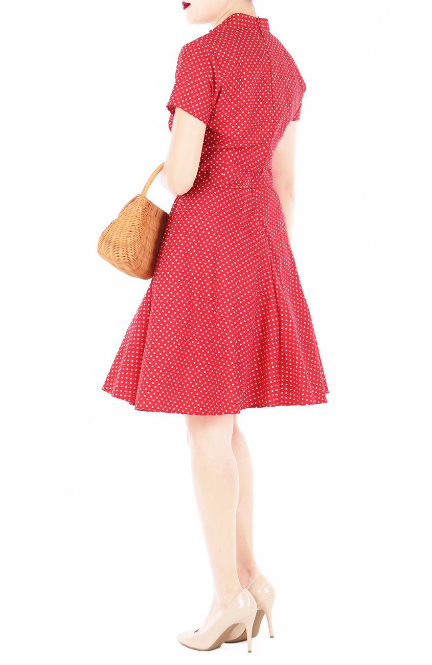 Darling Dots Clara Dress - Berry