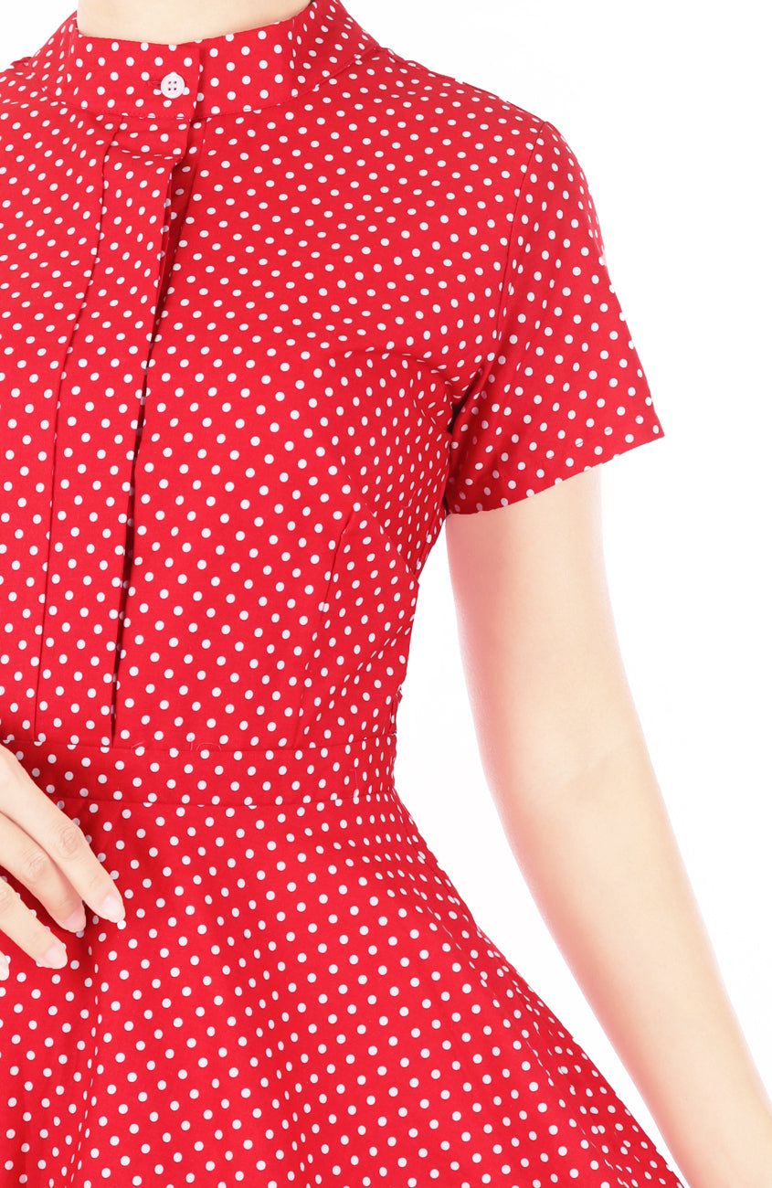 Darling Dots Clara Dress - Berry