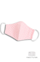 Darling Dots Pure Cotton Face Mask - Ballet Pink
