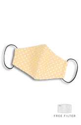 Darling Dots Pure Cotton Face Mask - French Khaki