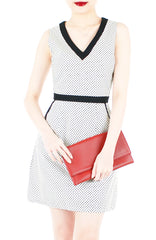 Darling Dots 60s Mod A-Line Dress - White