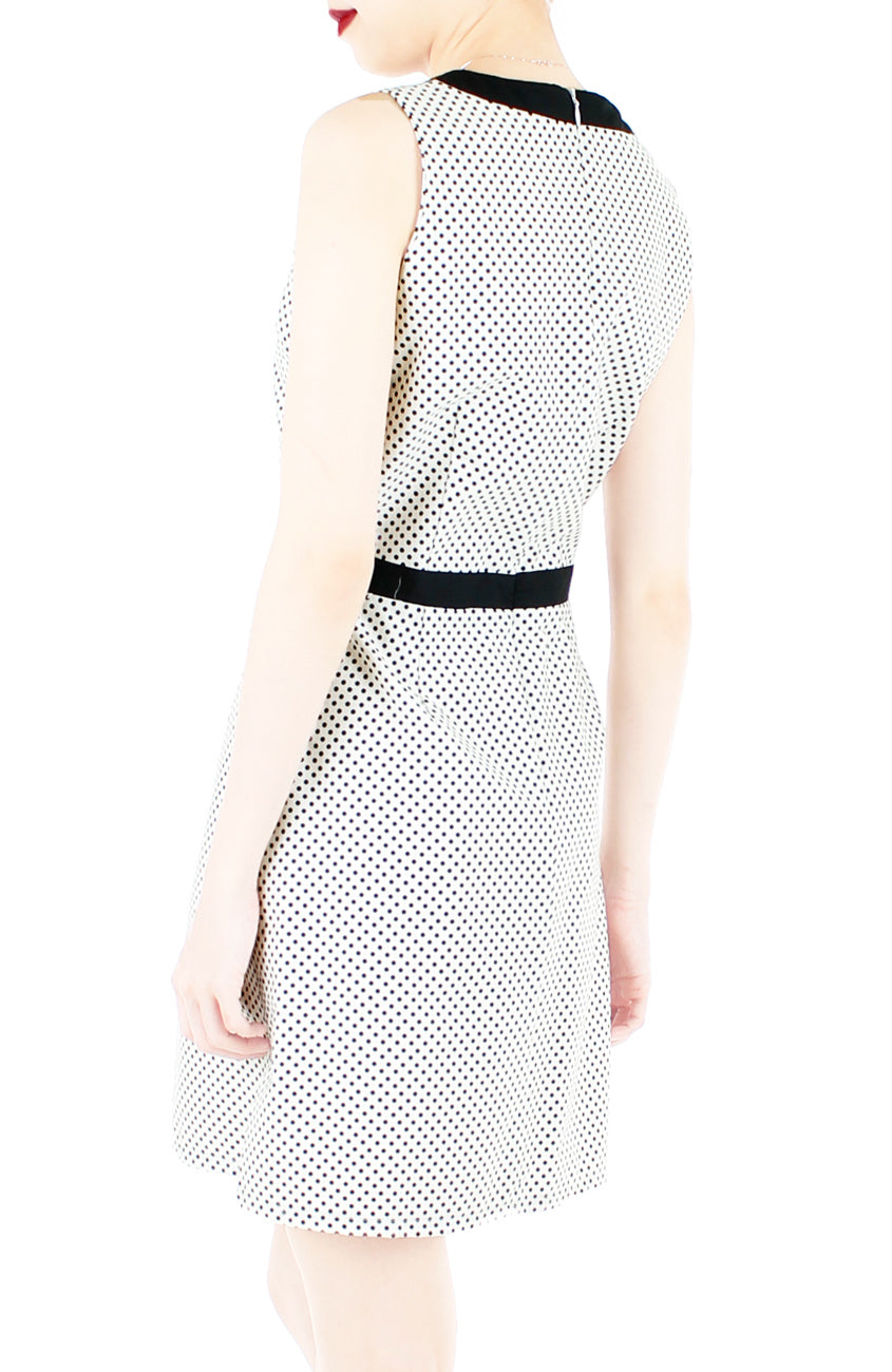 Darling Dots 60s Mod A-Line Dress - White