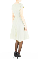 Darling Dots Flare Tea Dress - Antique Ivory
