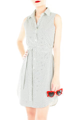Darling Dots Shirtdress - White