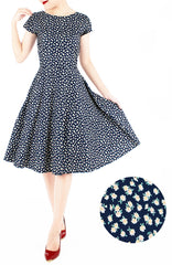 Delightfully Daisies Flare Tea Dress