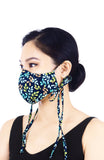 Elora Eucalyptus Leaves Pure Cotton Face Mask with Head Ties