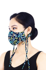Elora Eucalyptus Leaves Pure Cotton Face Mask with Head Ties
