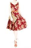 Embolden Age in Sangria Red Flare Midi Dress
