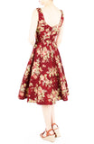 Embolden Age in Sangria Red Flare Midi Dress