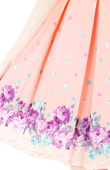 Embracing Rose Grace Flare Dress with Sleeves - Crepe Pink