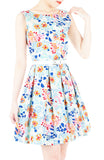Enchanted Ice Flakes Flare Dress – Deep Blue