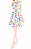 Enchanted Ice Flakes Flare Dress – Deep Blue