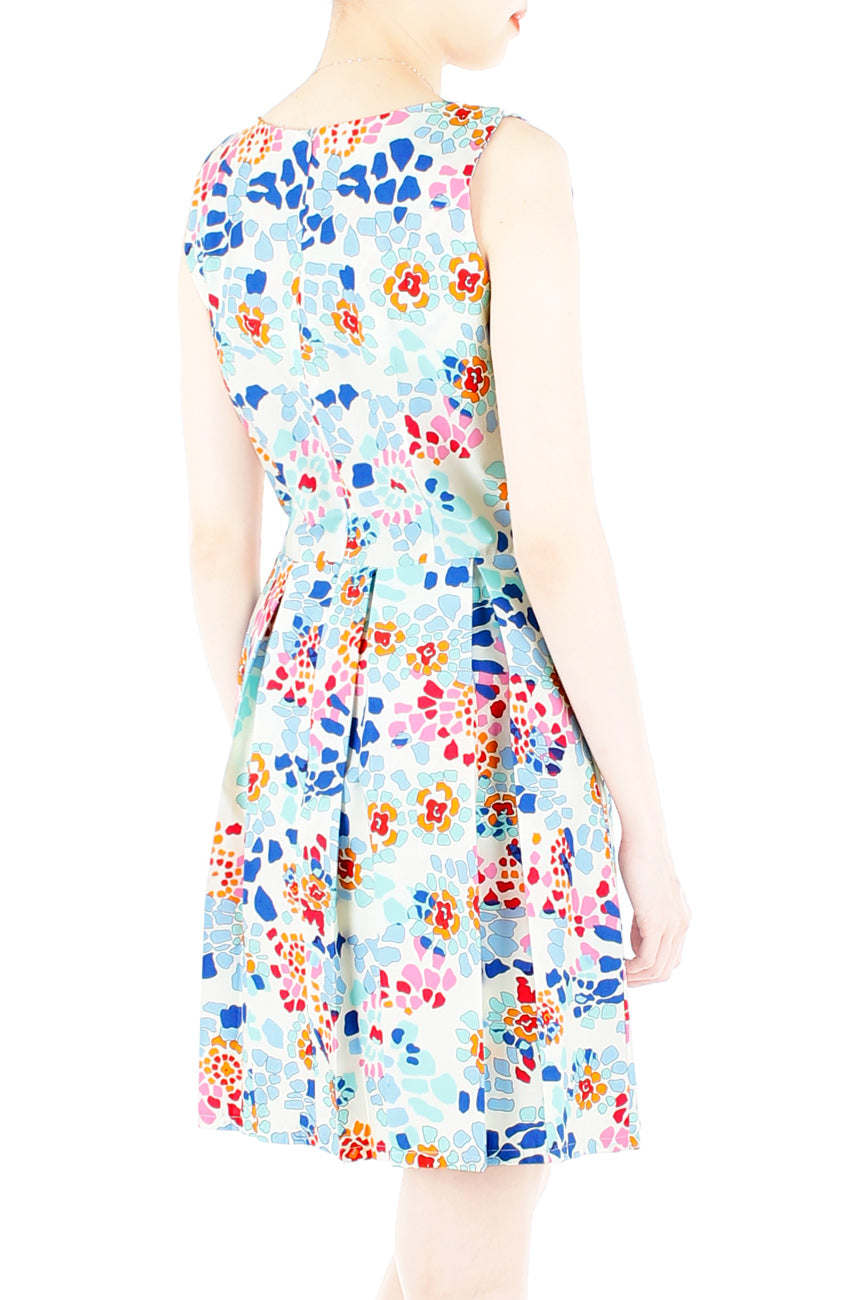 Enchanted Ice Flakes Flare Dress – Deep Blue