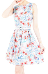 Enchanted Ice Flakes Flare Dress - Ice Blue