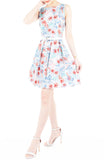 Enchanted Ice Flakes Flare Dress - Ice Blue