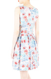 Enchanted Ice Flakes Flare Dress - Ice Blue
