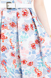 Enchanted Ice Flakes Flare Dress - Ice Blue