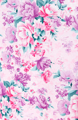 Enchanting Blooms Flare Midi Dress - Purple