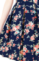 English Rose High Tea Flare Dress with Short Sleeves